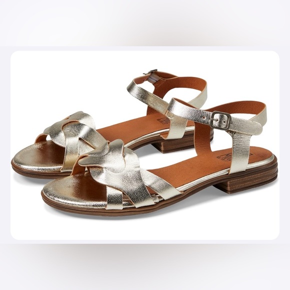 Miz Mooz Demure Gold Sandals - Picture 1 of 7